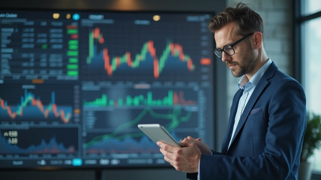 Datenvisualisierungen zeigen Wirtschaftsindikatoren mit steigenden und fallenden Linien