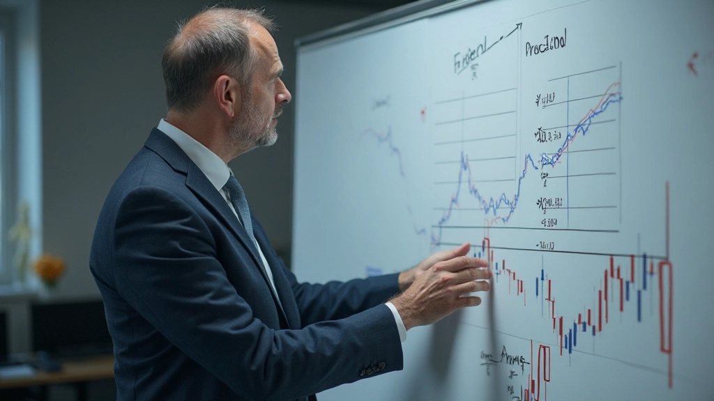 Finanzexperte erklärt Sentimentanalyse und Marktpsychologie am Whiteboard
