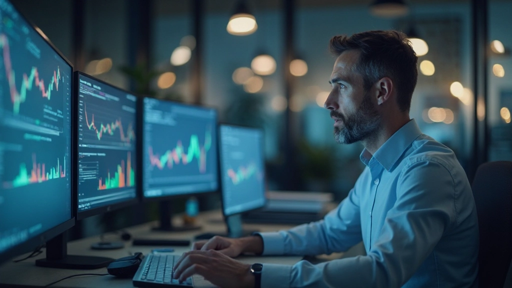 Investor bei der Analyse von ESG-Daten und Nachhaltigkeitsmetriken