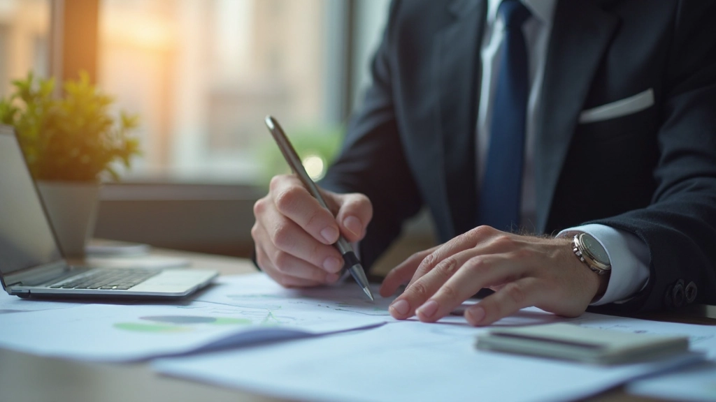 Finanzplanung mit Notizblock, Taschenrechner und Budgetplanung Dokumenten