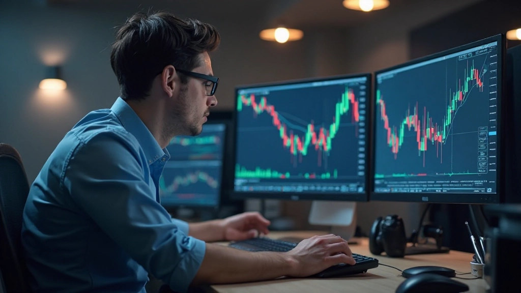 Candlestick-Diagramme zeigen verschiedene Formationen und Muster auf einem modernen Handelsbildschirm