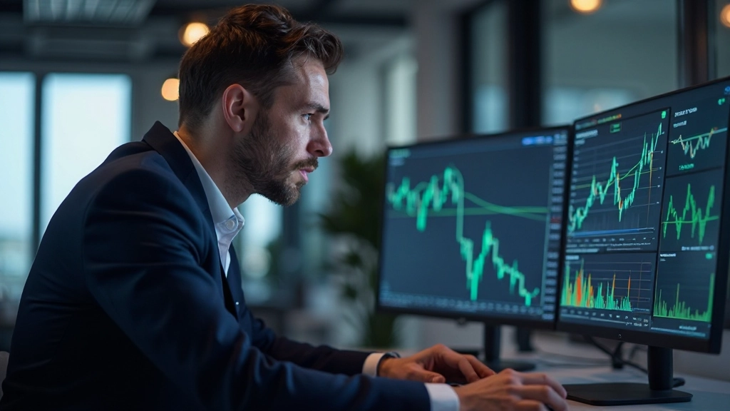 Momentum-Indikatoren und Oszillatoren auf professionellem Trading-Terminal zur Stärkeanalyse