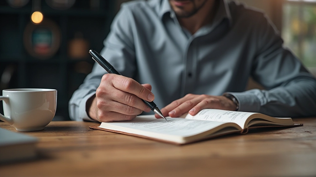 Handschriftliches Handelsjournal mit detaillierten Notizen, Diagrammen und Analyse-Annotationen